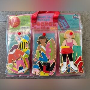 T.S. Shure Pocket Dolls Best Friends Wooden Magnetic Dress-Up Dolls